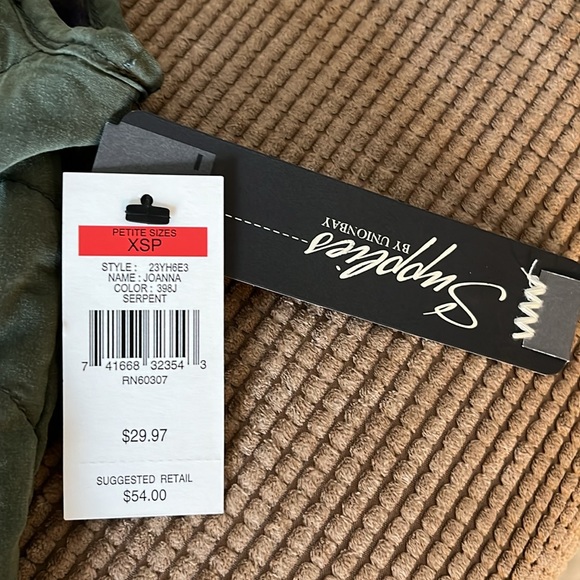 Vest by Supplies at Union Bay NWT. Military Green xsp plaid flannel lining - Picture 4 of 10